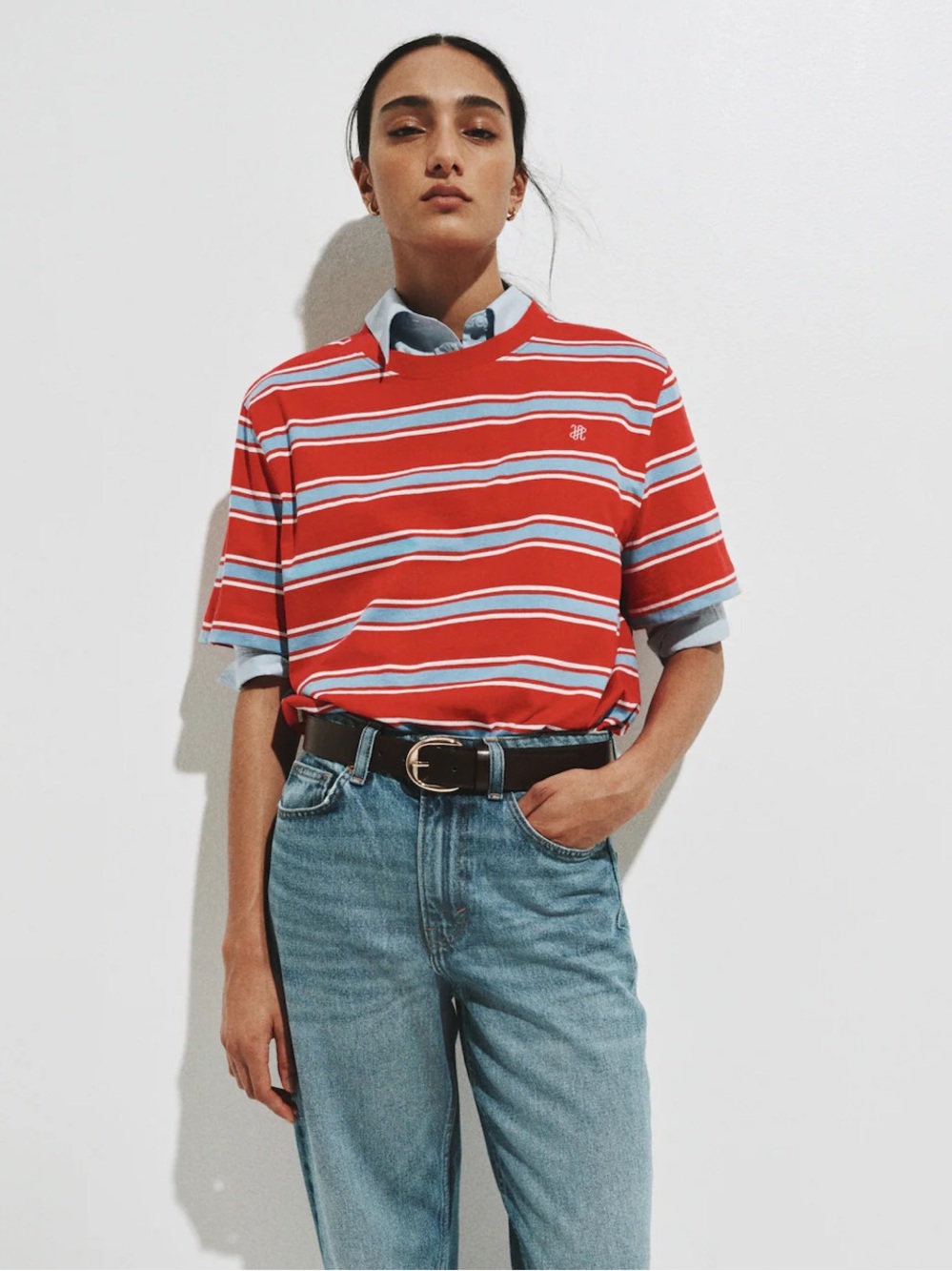 H&M Red Striped Tee